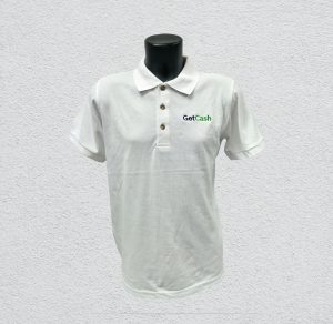 White Honeycomb Cotton Polo with embroidery
