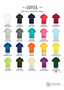 UDF05 – Plain Eyelet Polo T-Shirt (Unisex)