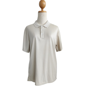 A white primotech polo mini microfibre t-shirt