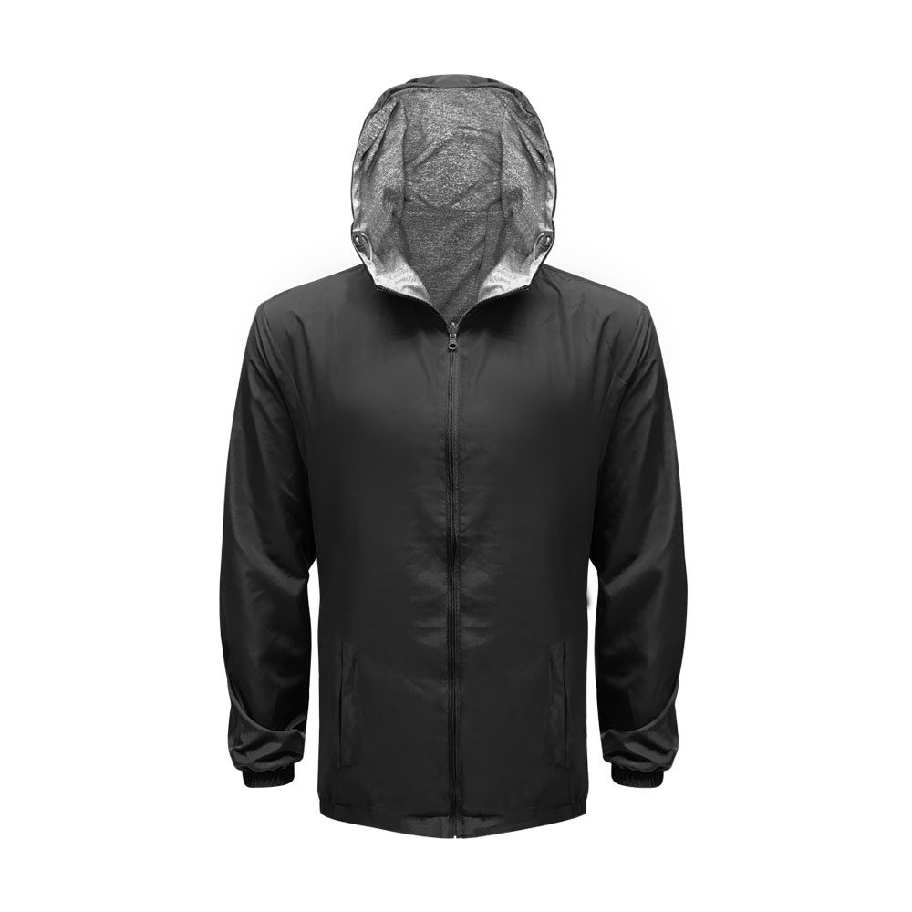 reverso hooded jacket in black