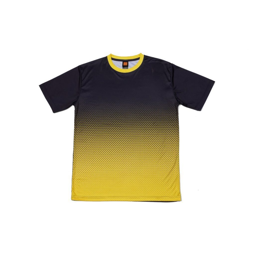Black Yellow Gradient Custom T Shirt Printing Singapore