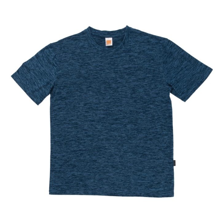 A blue coloured round neck drifit t-shirt