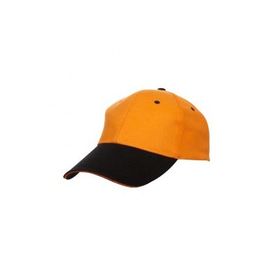 Custom Orange Black Cap
