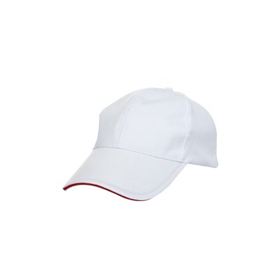 Custom White Cap With Red Line