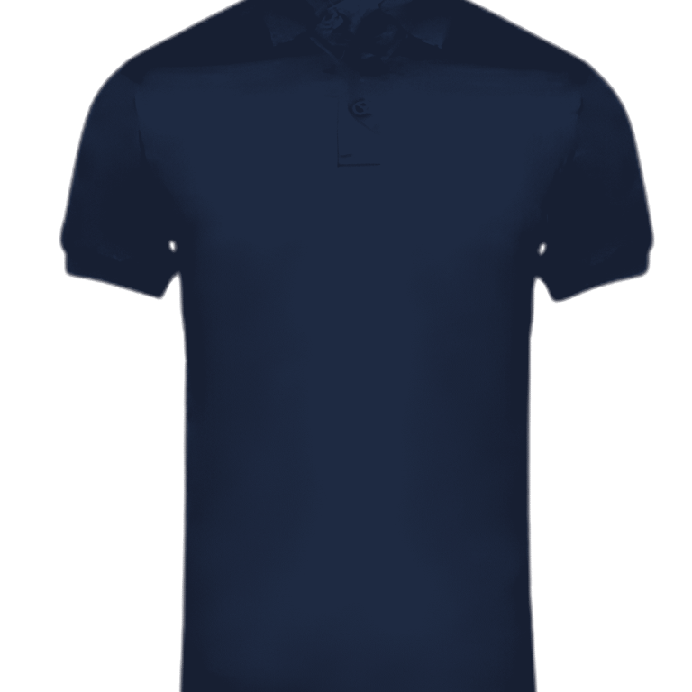 Image showcasing a navy polo shirt