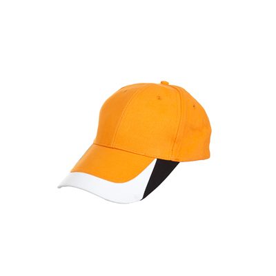 Orange White Black Cap